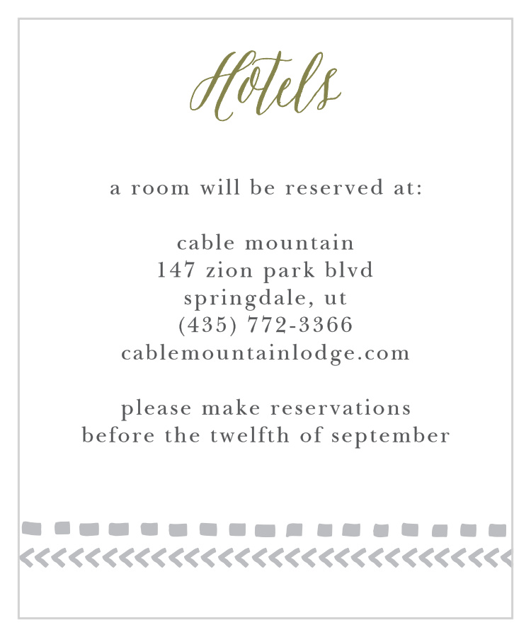 Rustic Tribal Accommodation Cards