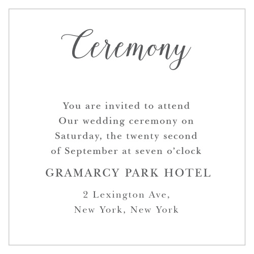 The Budding Blooms Ceremony cards give you the freedom to design your wedding stationery just how you want it. 