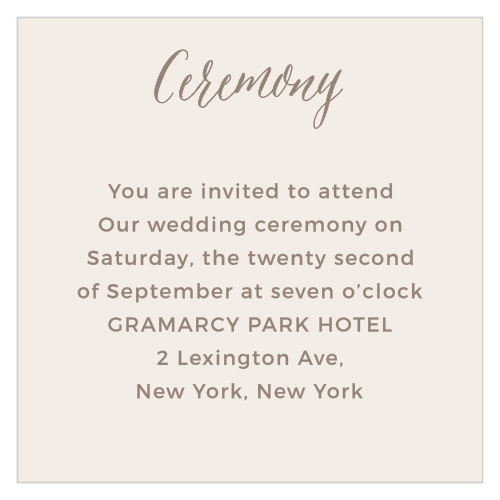 Put your creative stamp on the Rustic Floral Ceremony Cards.