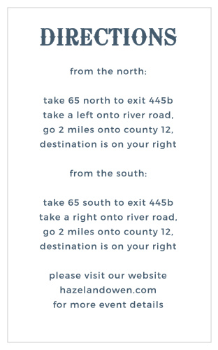 Customize the Retro Poster Direction Cards with driving directions to your wedding venue. This simple design features plenty of room for text in a font from our collection of over 100 hand-picked fonts.
