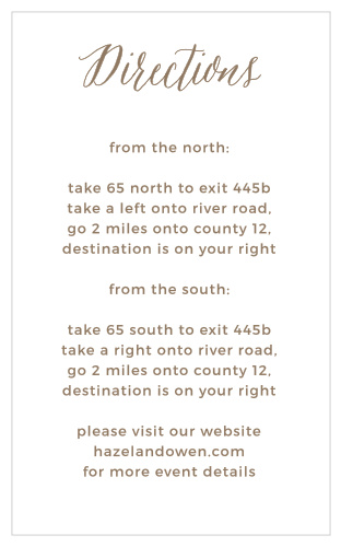 Take the stress out of guests finding your wedding venue with the Rustic Lace Direction Cards.