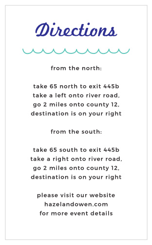 From the Crafty Pie Collection at Basic Invite come the Modern Beach Direction Cards.