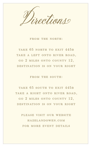 Direct guests to your wedding registry with the elegantly timeless Romantic Vintage Registry Cards.