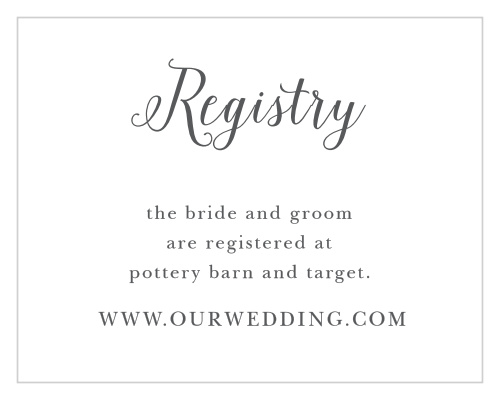 Include the small but significant Budding Blooms Registry Cards in your wedding stationery. 