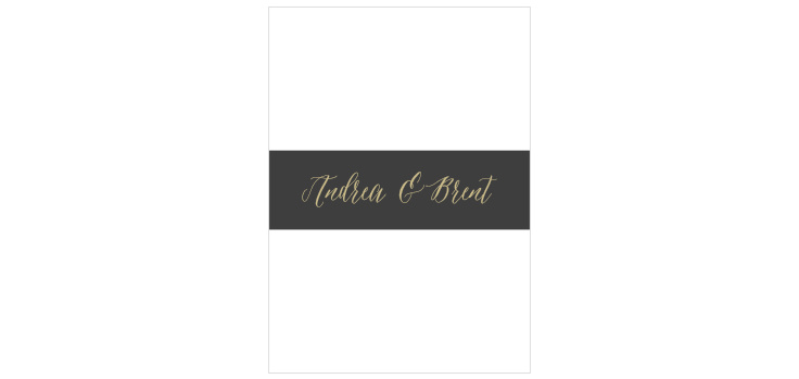 Rustic Script Foil Wedding Belly Bands