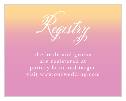 You've made the list. Now ensure guests find it with the Confetti Ombre Registry Cards.