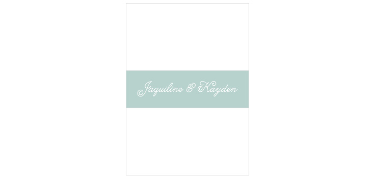 Whimsical Script Wedding Belly Bands
