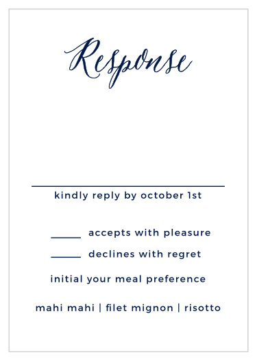 Completely customize the Beautiful Night Response Cards from the Crafty Pie Collection at Basic Invite. 