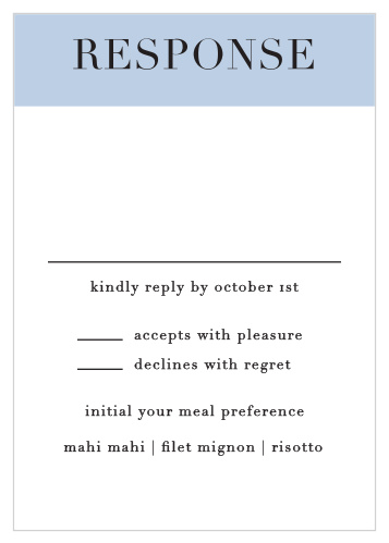 The Mr. & Mrs. Response Cards' chic design is perfect for sending and collecting RSVPs. 