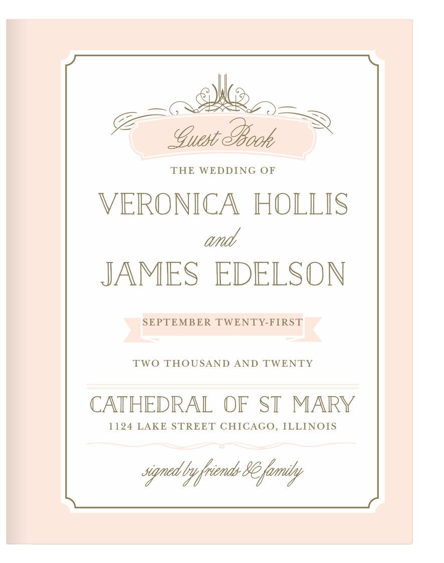 Catch the attention of friends and relatives with the Opulent Frames Guest Book from the Crafty Pie Collection at Basic Invite.