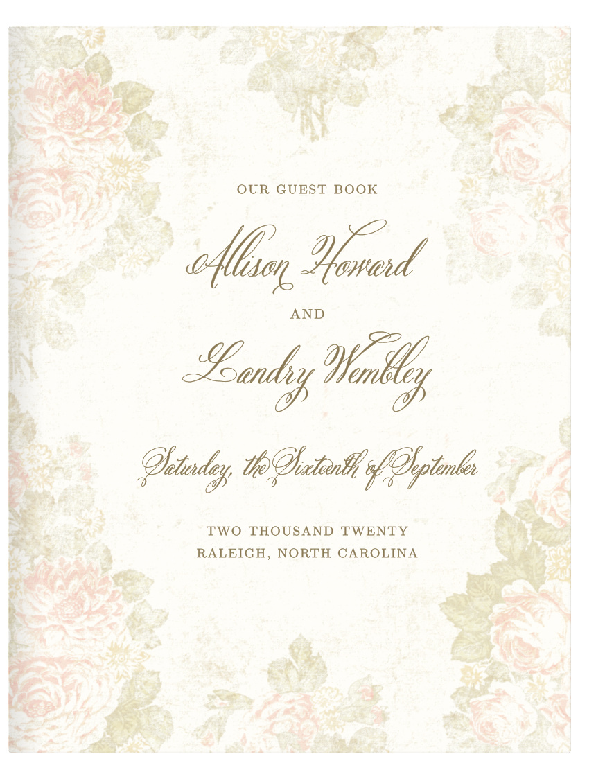 Use the Romantic Vintage Guest Book to collect well wishes from guests on your wedding day.