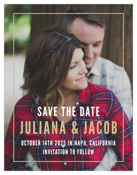 The Modern Appeal Save-the-Date Magnets announce your upcoming union with contemporary pizzazz.