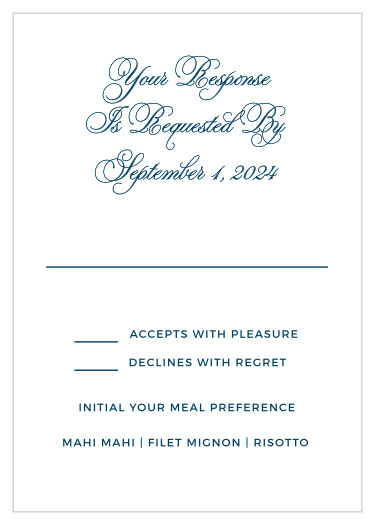 The Contemporary Frame Response Cards' chic design is perfect for sending and collecting RSVPs.  