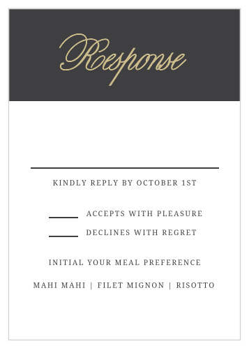 Make your guests delighted to deliver their response to you with the Modern Forever Response Cards.