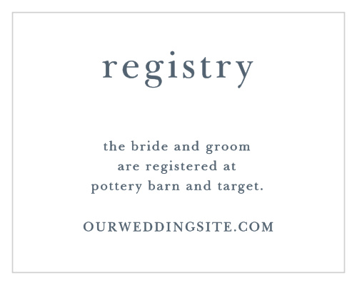 Direct guests to your wedding wish list with the Brushstroke Bliss Registry Cards.