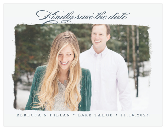 Share an engagement photo as you announce your upcoming union with the Incredibly Effortless Photo Save-the-Date Magnets. 