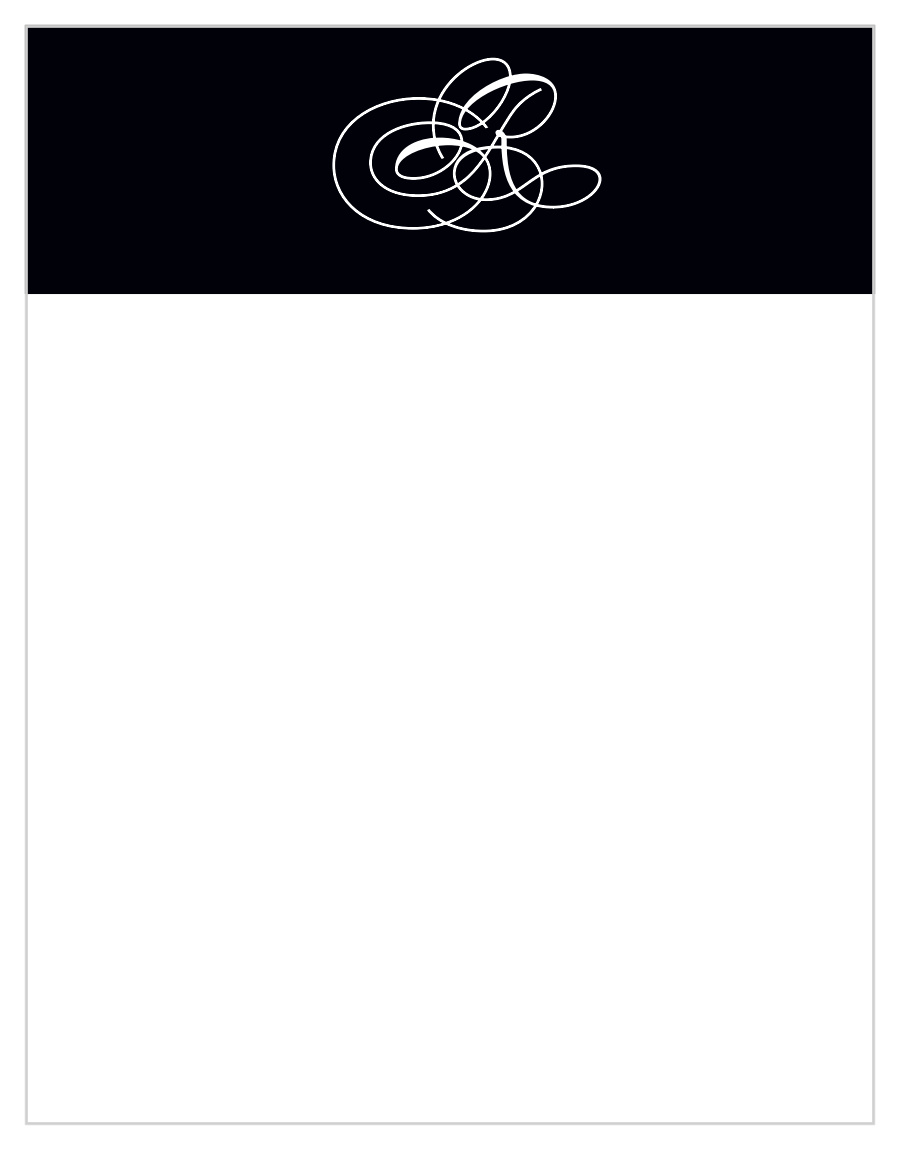 Script Monogram Business Stationery