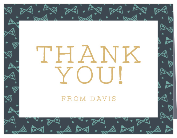 Share your gratitude with the playful pattern of the Busy Bows Foil Thank You Cards.