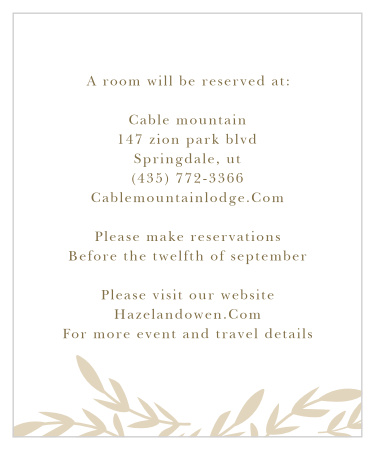 The fresh, airy style of the Summer Citrus Accommodation Cards is perfect for a summer wedding.