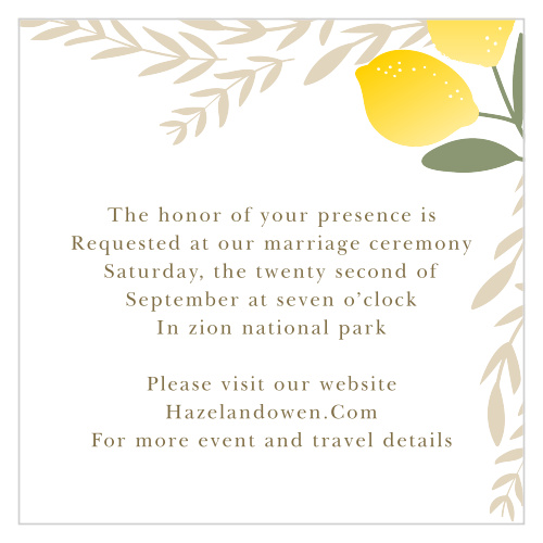 The Summer Citrus Ceremony Cards can be customized to meet a variety of different needs.