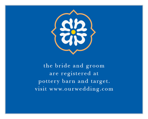 A vibrant, stylized flower rests at the top of the Spanish Tile Registry Cards.