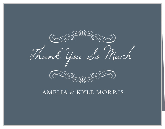 The Old World Winery Thank You Cards express your gratitude with regal sophistication.
