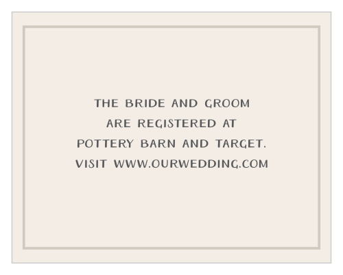Direct guests to your wedding wish list with the Forest Escape Registry Cards.