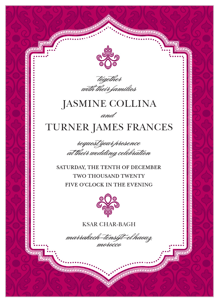 Moroccan Frame Wedding Invitations