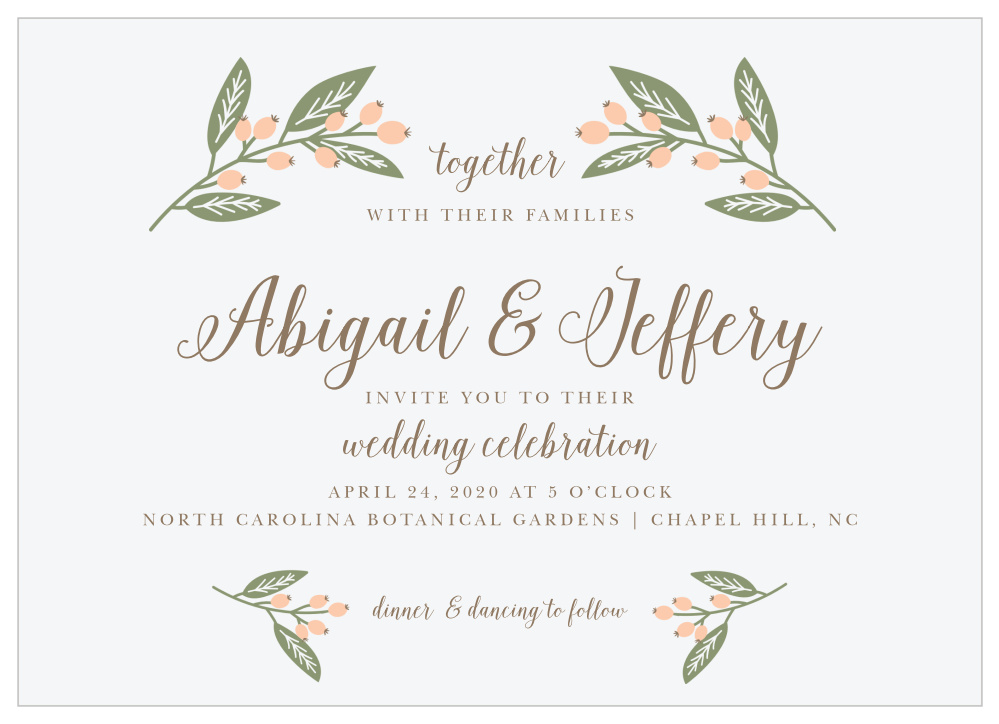 Springtime Berries Wedding Invitations