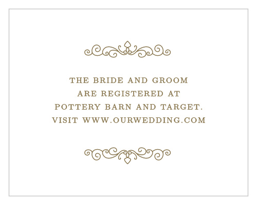 Beautifully ornate scrolls frame your text on the Caribbean Palm Registry Cards. 
