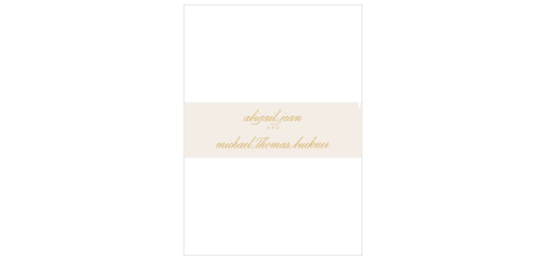 Delicate palm fronds and gold or silver foil decorate the Palm Beach Foil Belly Bands.