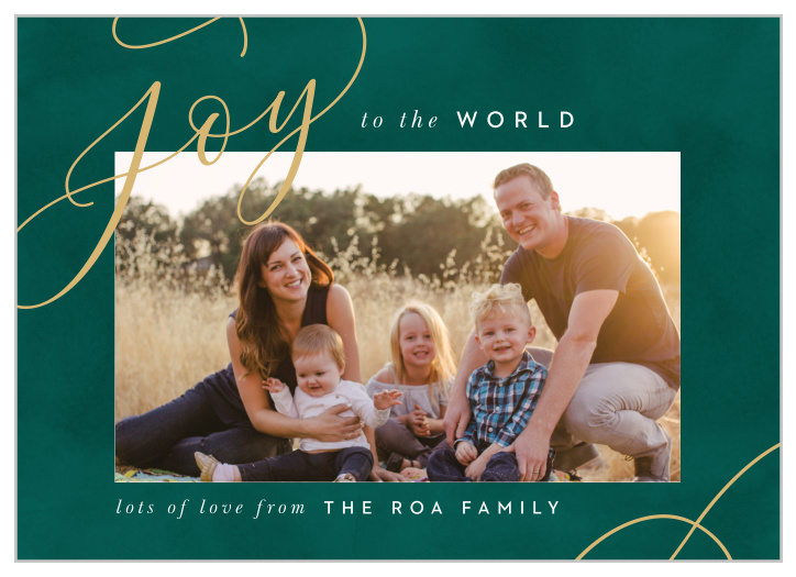Our Joy to the World Christmas Card is a classic design!