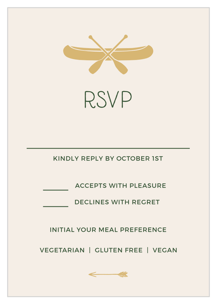 Summer Camp Weekend Foil Response Cards