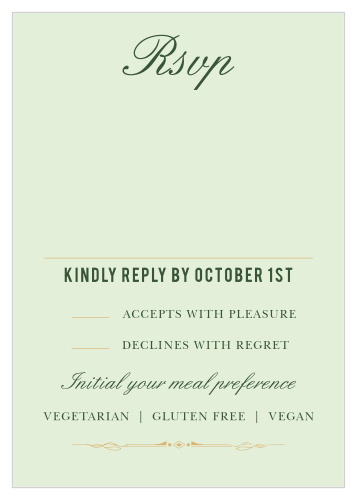 Collect RSVPs for your timeless wedding with the Celtic Dream Foil Response Cards.