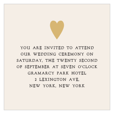 Create truly custom wedding stationery for your casino-themed wedding with the Lady Luck Foil Ceremony Cards.