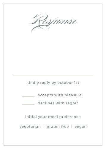 Collect RSVPs with the dignified beauty of the Marbled Paper Response Cards. 