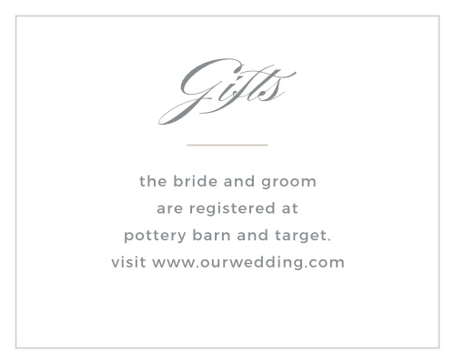 Let guests know where you’ve registered with the Marbled Paper Registry Cards. 