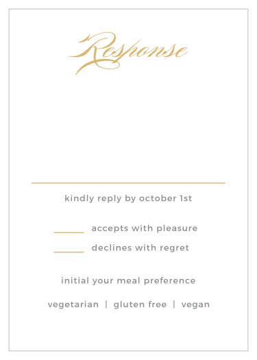 Collect RSVPs with the dignified beauty of the Marbled Paper Foil Response Cards.