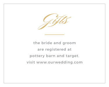 Let guests know where you’ve registered with the Marbled Paper Foil Registry Cards. 