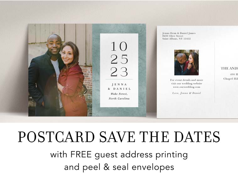 20 Wedding SAVE the DATE Postcards POST CARDS  SAVE $$$ 