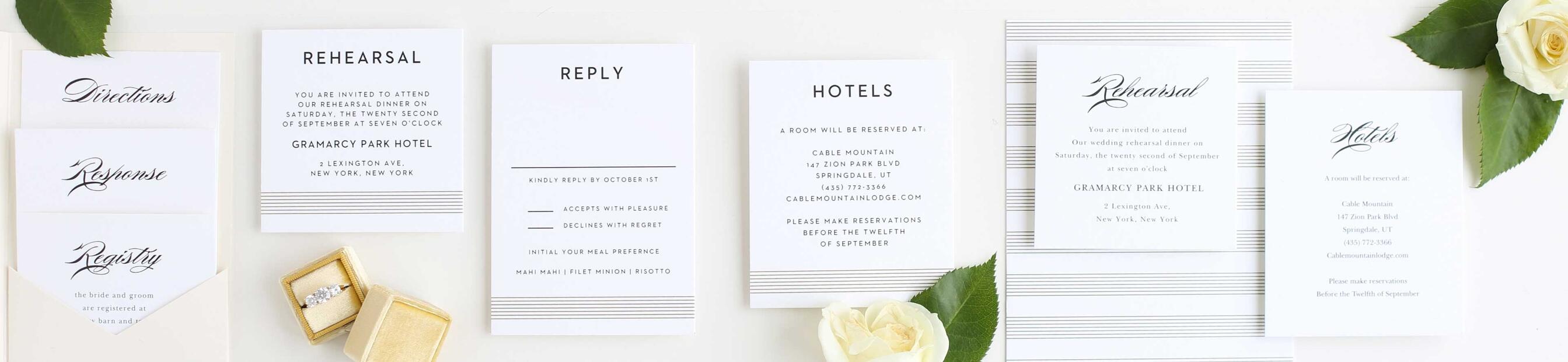Wedding Enclosure Cards by Basic Invite