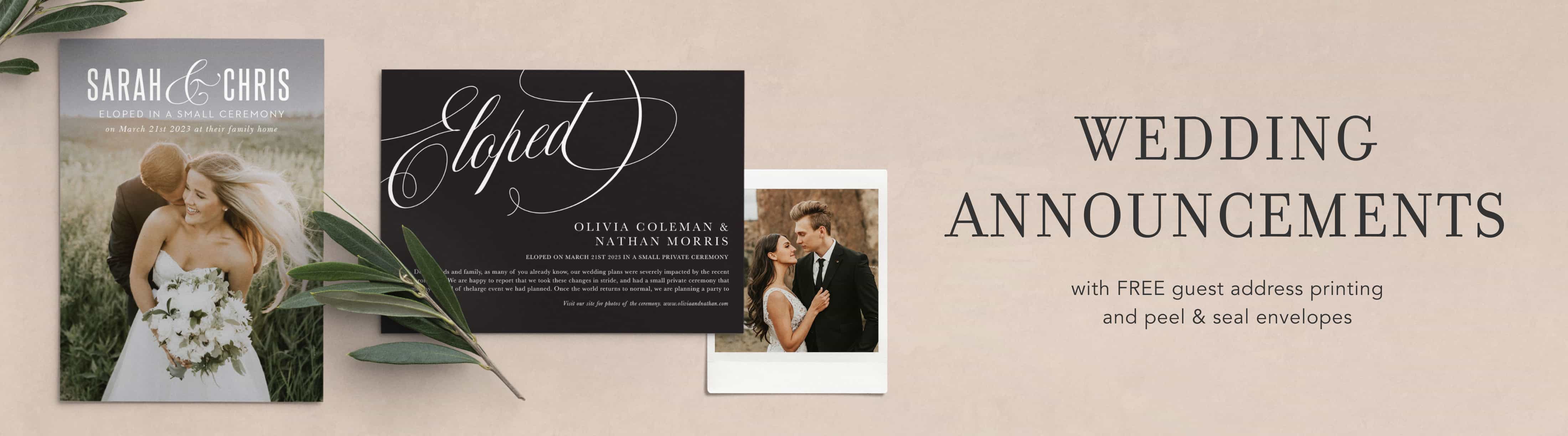 Wedding Announcements Just Married Designs by Basic Invite