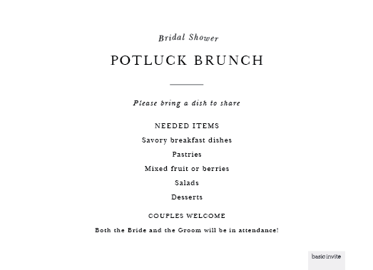 Image for Potluck option