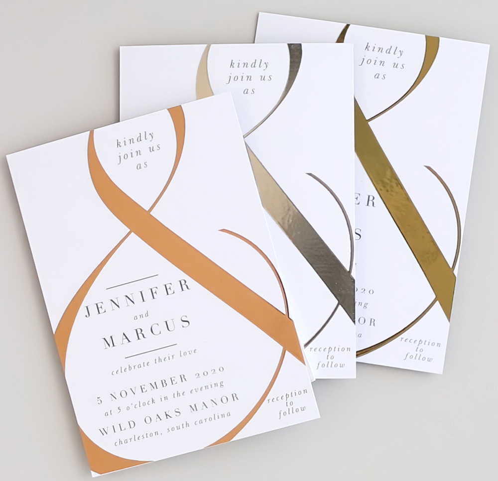 Foil wedding invitations