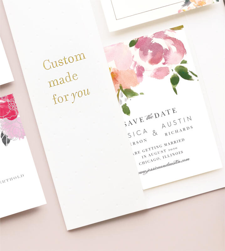 Shop our super cute save the dates! Pictured - Basic Invite Save the Dates