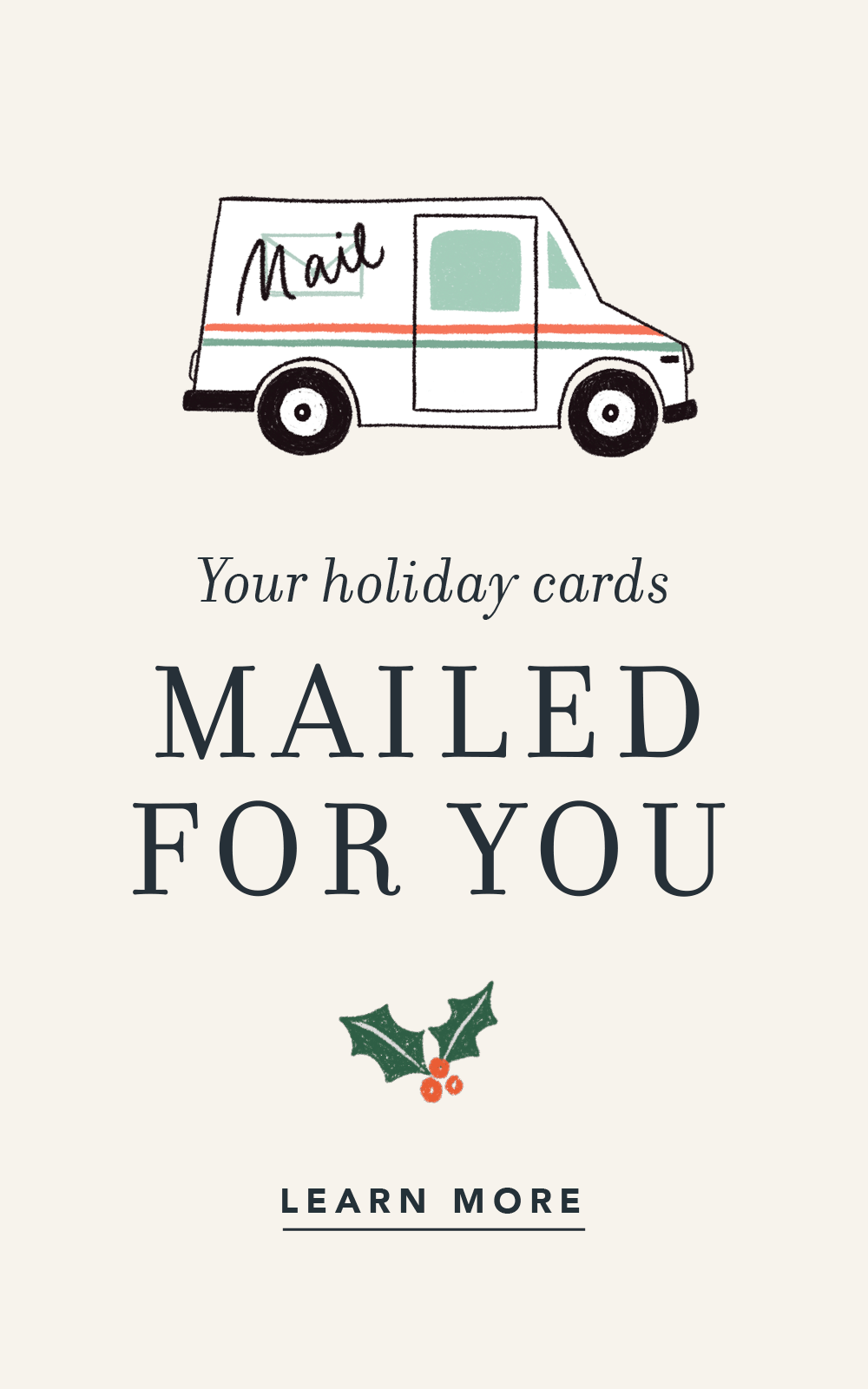 holiday card printing and mailing service
