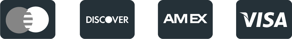 Accepted Payment methods (Visa, MC, Amex, Discover)