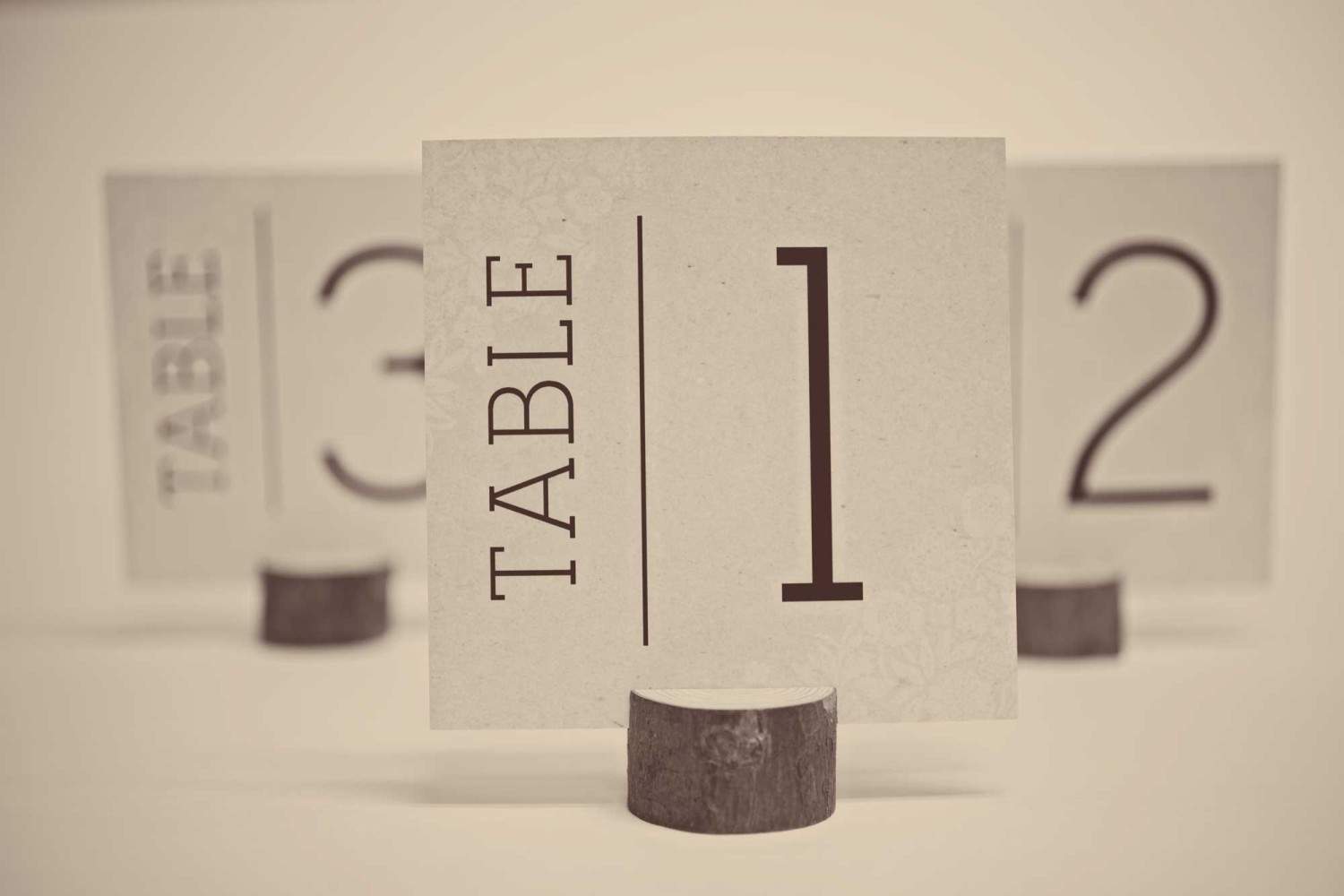 Free Wedding Table Number Cards